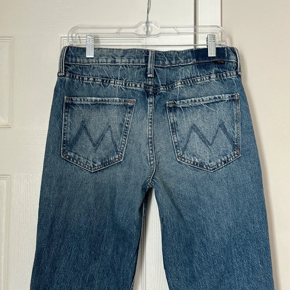 Mother Superior The Bookie Flood DILLIGAF Denim Size 28 Distressed Bootcut Mid - Picture 5 of 11